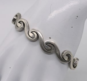 MEXICO STERLING WAVE BRACELET