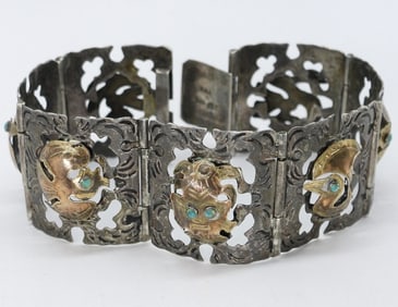 PERUVIAN 925 18K VTG BRACELET