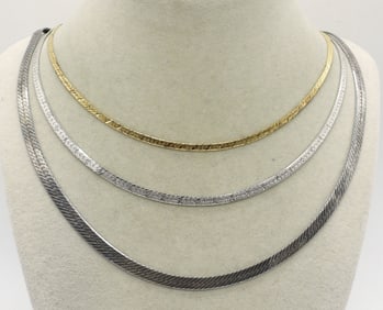 (3) STERLING CHAINS