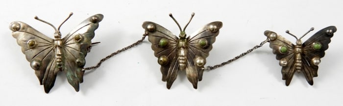 MEXICO SILVER BUTTERFLY BROOCH