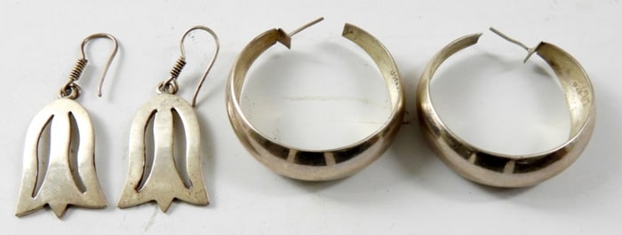 (2) MEXICO STERLING EARRINGS