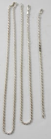 (2) WHEAT CHAIN NECKLACE AND (1) BRACELET