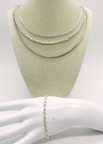 (3) STERLING CHAINS