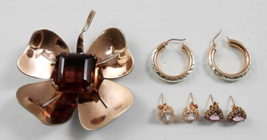 ROSE TONE STERLING JEWELRY LOT