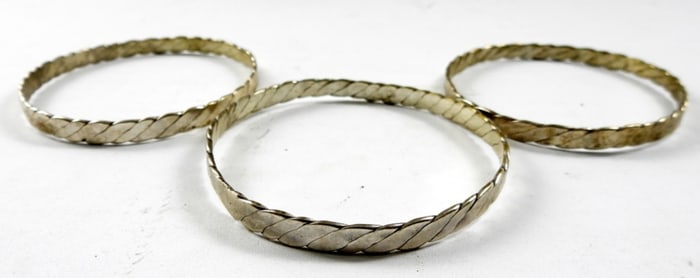 (3) MEXICO STERLING BRACELETS