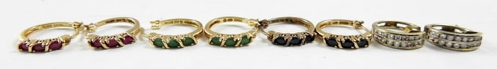 (4) STERLING COLOR GEM EARRINGS