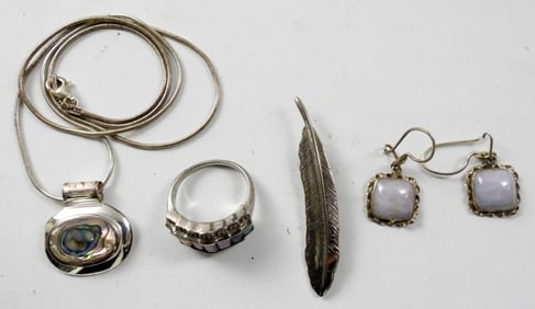 (4) PIECE  LADIES STERLING JEWELRY SET
