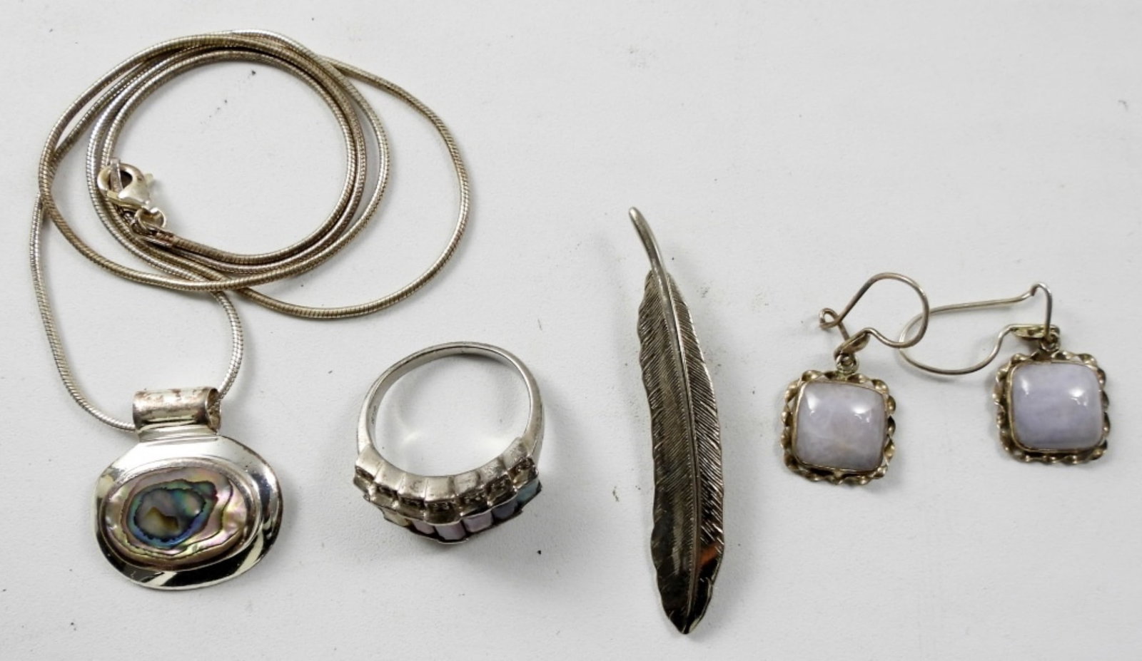 (4) PIECE  LADIES STERLING JEWELRY SET (1 of 3)