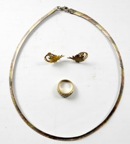 (3) PIECE LADIES STERLING FASHION JEWELRY