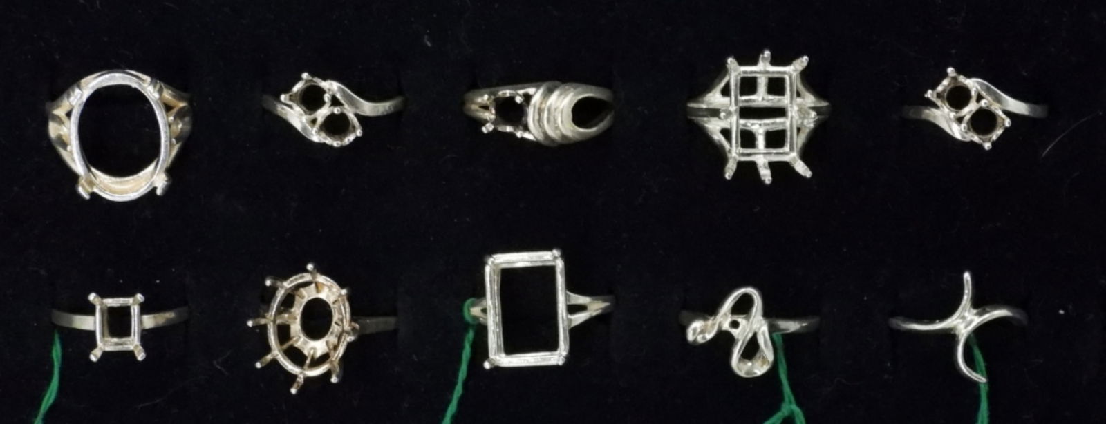 (10) LADIES 925 RING SETTINGS (1 of 1)