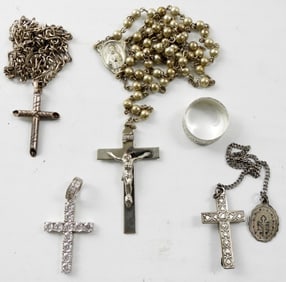 (5) PIECE STERLING RELIGIOUS LOT