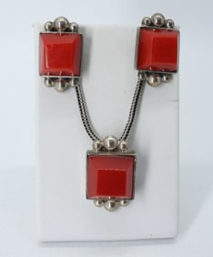 MEXICO 925 RED GEMSTONE SET