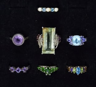 GORGEOUS STERLING FASHION RINGS