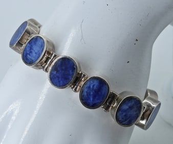 MEXICO .950 SODALITE GEMSTONE BRACELET