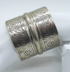 LARGE STERLING CUFF BRACELET, UNIQUE