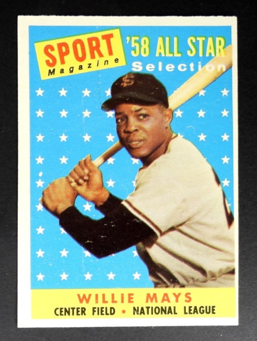 1958 TOPPS #486 WILLIE MAYS ALL STAR: NICE EX+/EM - GREAT COLOR & GLOSSS