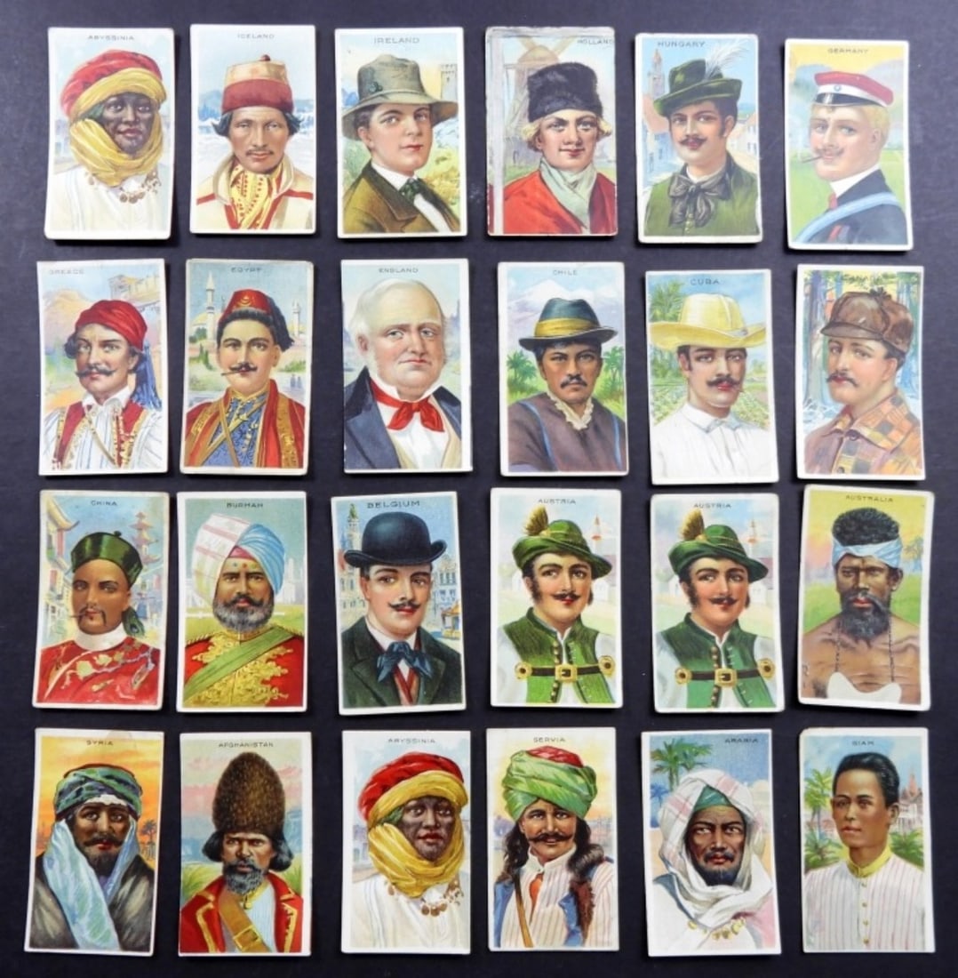(23) 1909-1911 T113 TYPES of ALL NATIONS: ALL DIFFERENT - RECRUIT LITTLE CIGARS TOBACCO CARDS