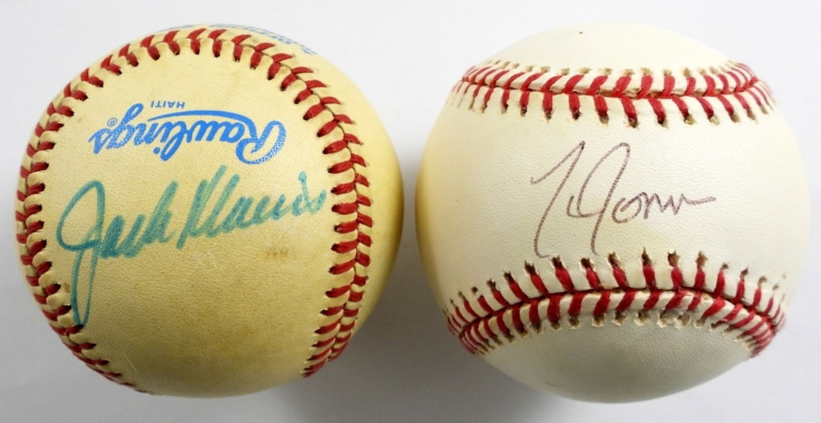 (2) AUTOGRAPH BASEBALL - JACK MORRIS & (1 of 2)