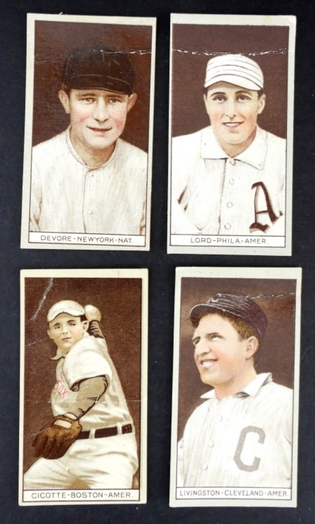 (4) 1912 T207 RECRUIT CIGARS LOT (1 of 2)