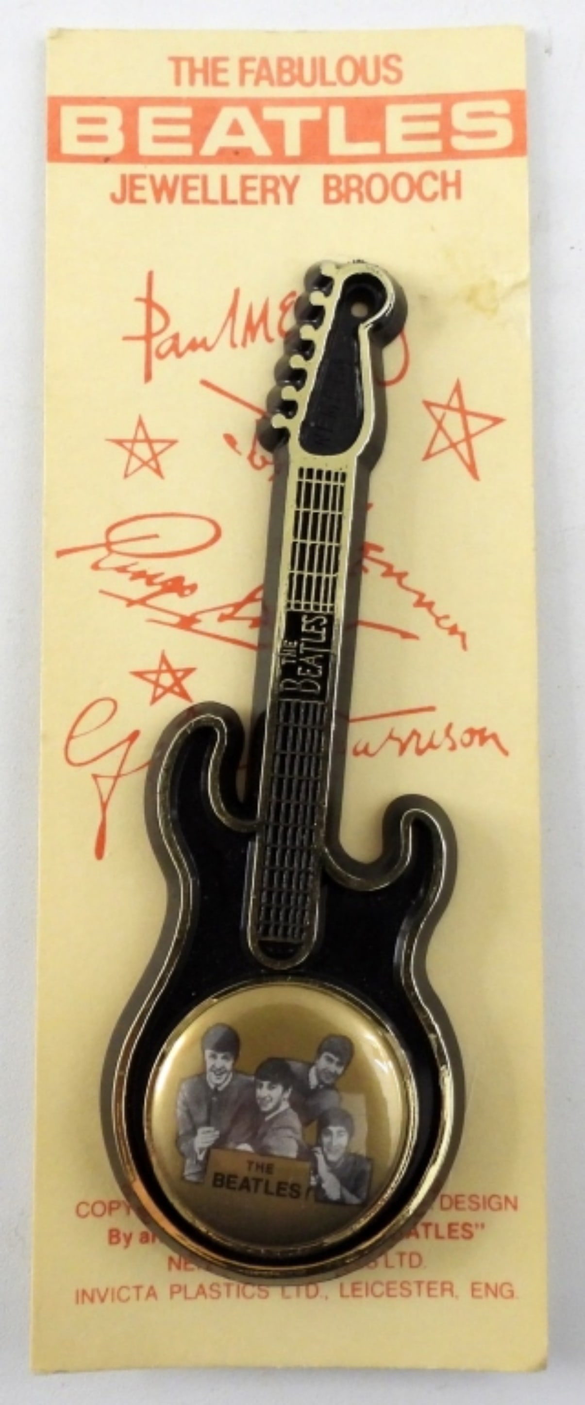 1964 THE BEATLES GUITAR BROOCH (1 of 2)