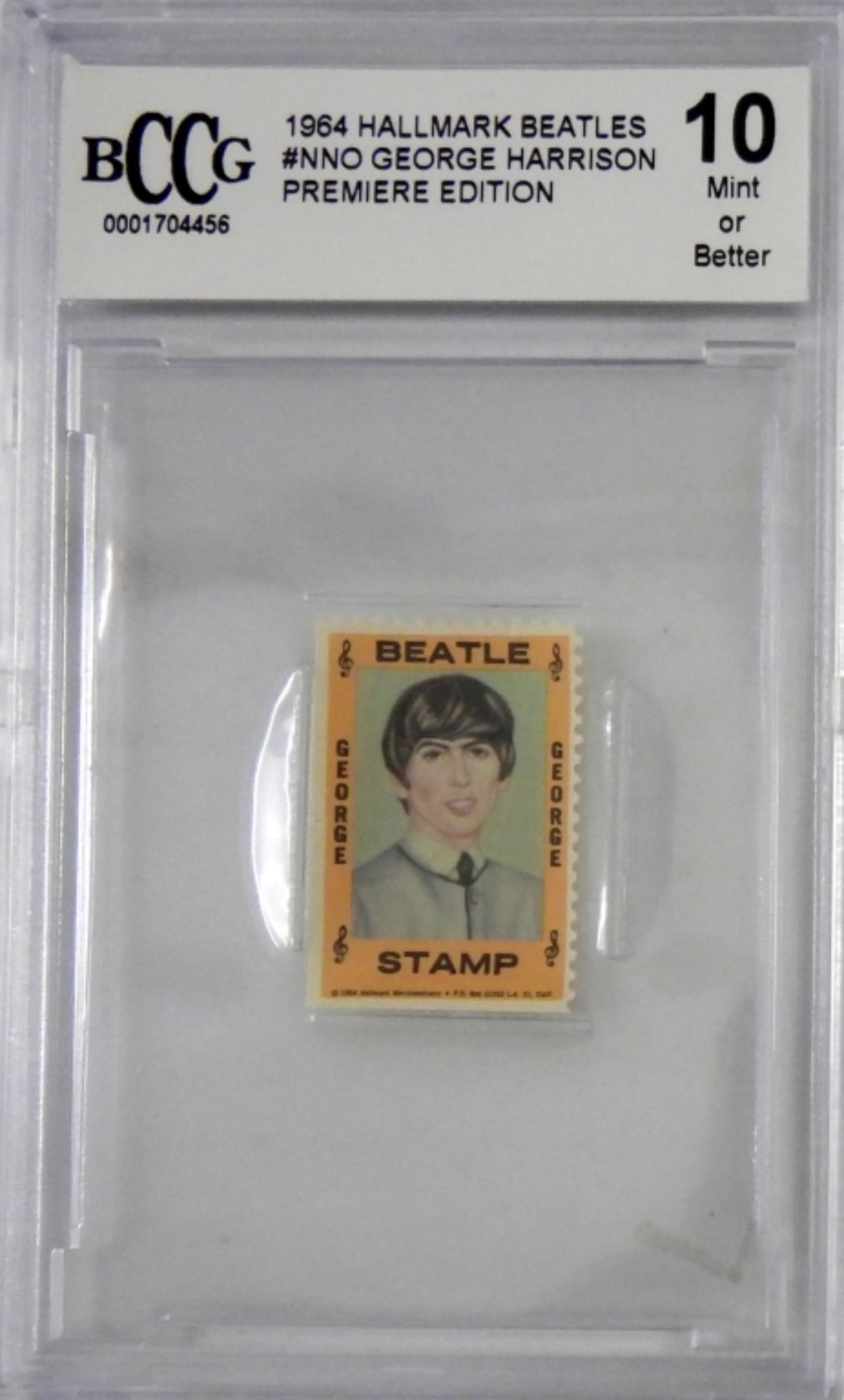 1964 HALLMARK GEORGE BEATLES STAMP BCCG (1 of 2)