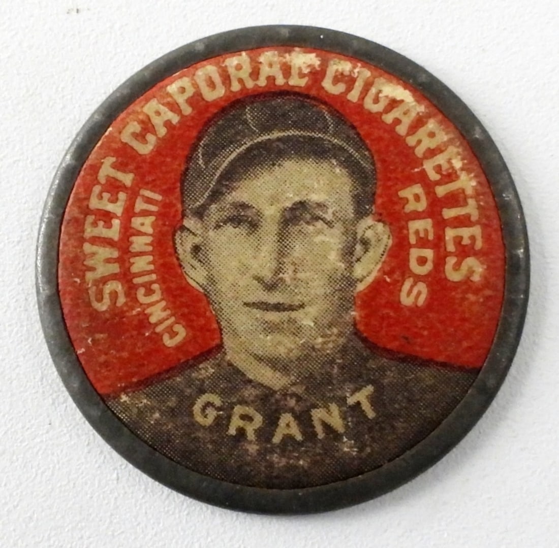 1909-12 SWEET CAPORAL DOMINO DISC: GRANT - CINCINNATI REDS