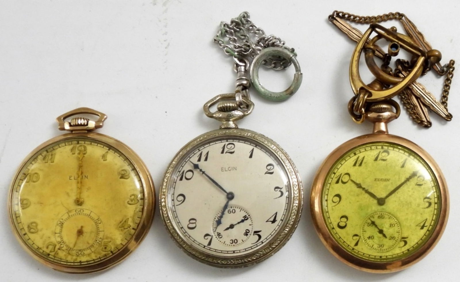 (3) ELGIN POCKET WATCHES (1 of 3)