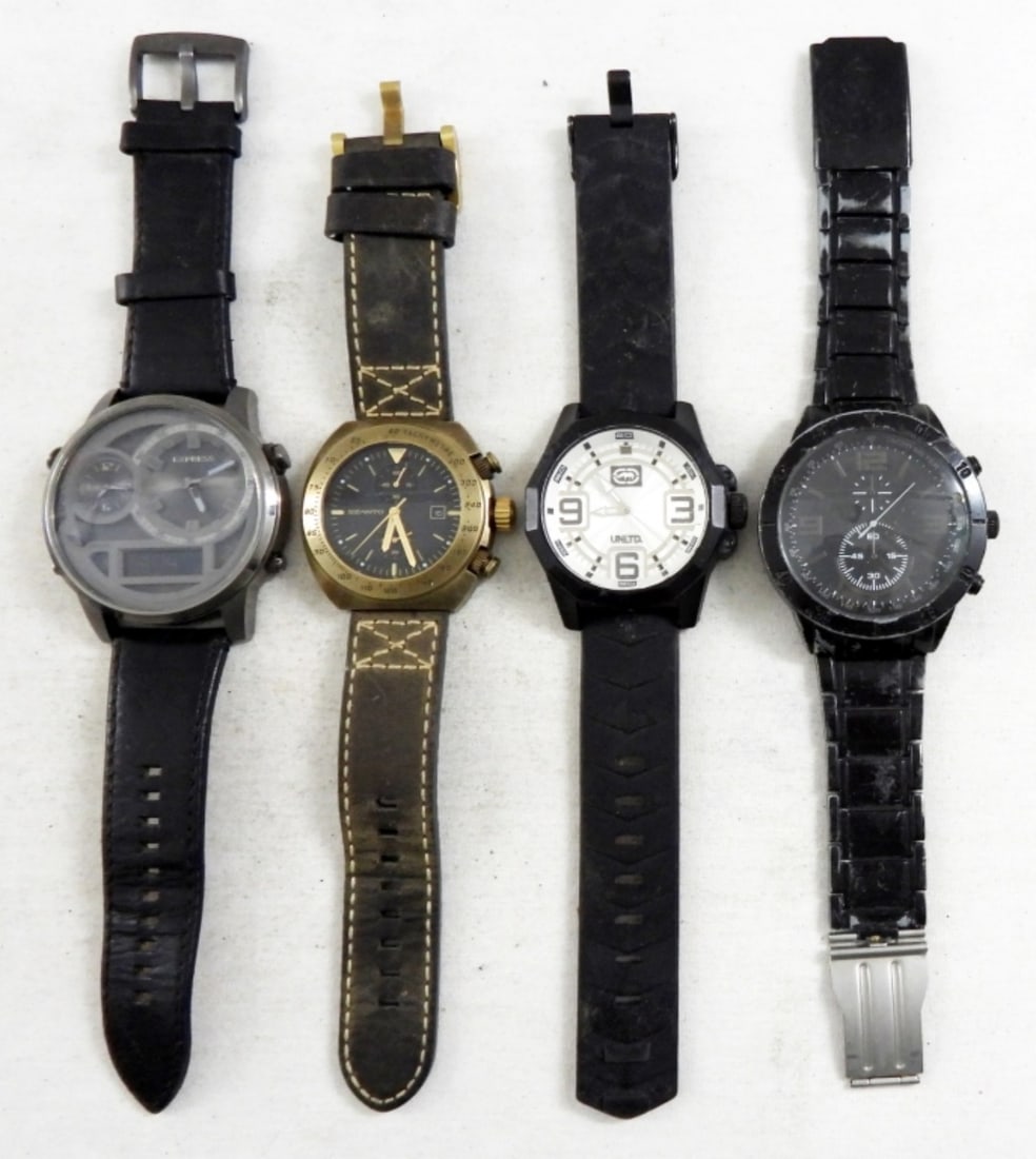 (4) OVERSIZED FACE MEN'S WATCH LOT (1 of 3)