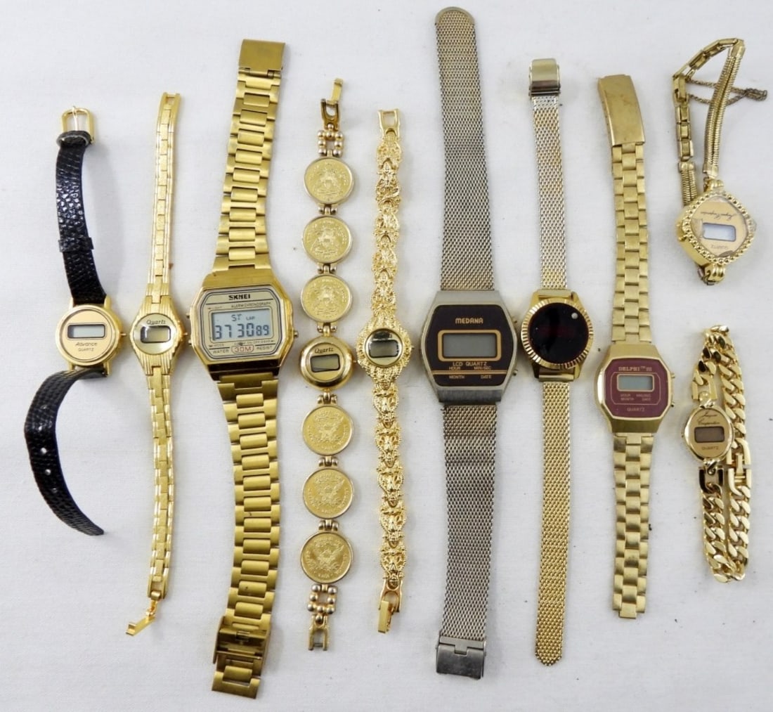 (10) WOMEN'S DIGITAL WRIST WATCHES (1 of 3)