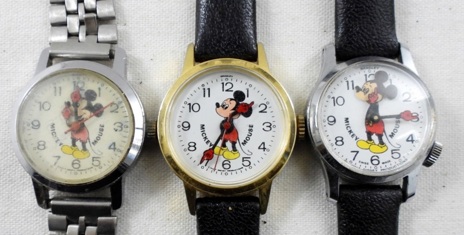 (3) VINTAGE BRADLEY MICKEY MOUSE WATCHES (1 of 3)