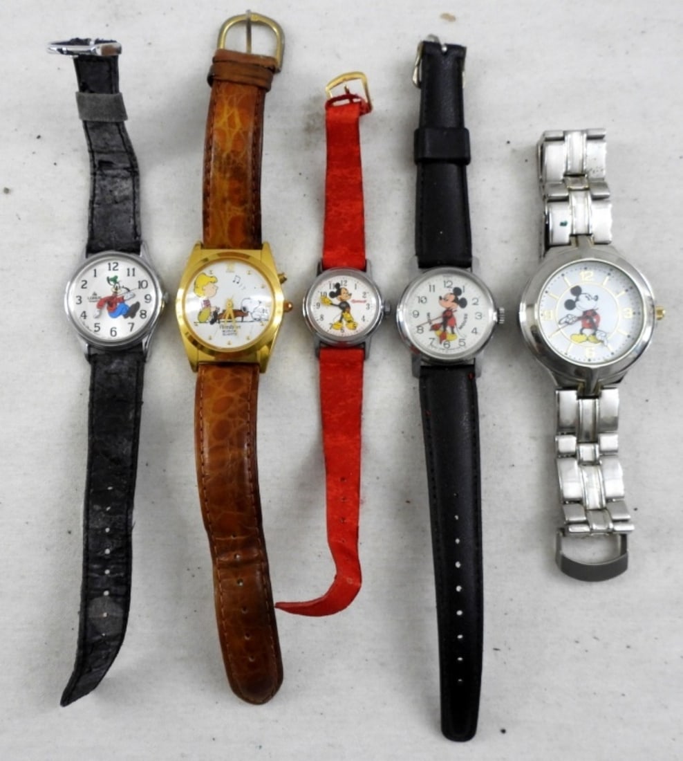 (5) MICKEY, GOOFY, PEANUTS WATCHES (1 of 3)