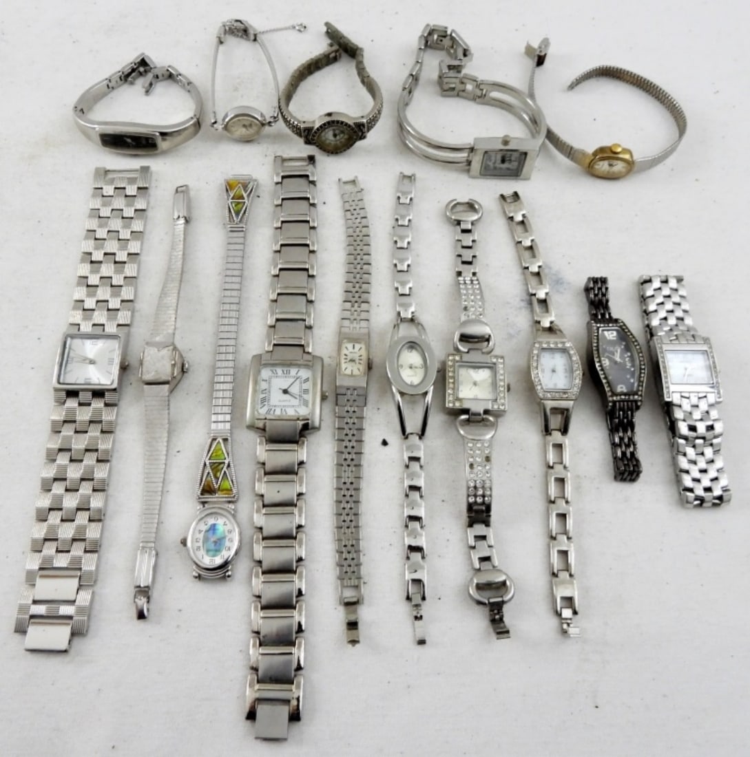 (15) SILVER TONE LADIES WATCHES (1 of 3)