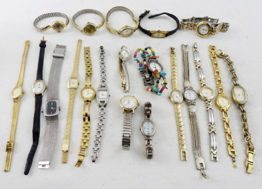 (20) LADIES VARIETY WATCH LOT: UNTESTED - BIG VARIETY
