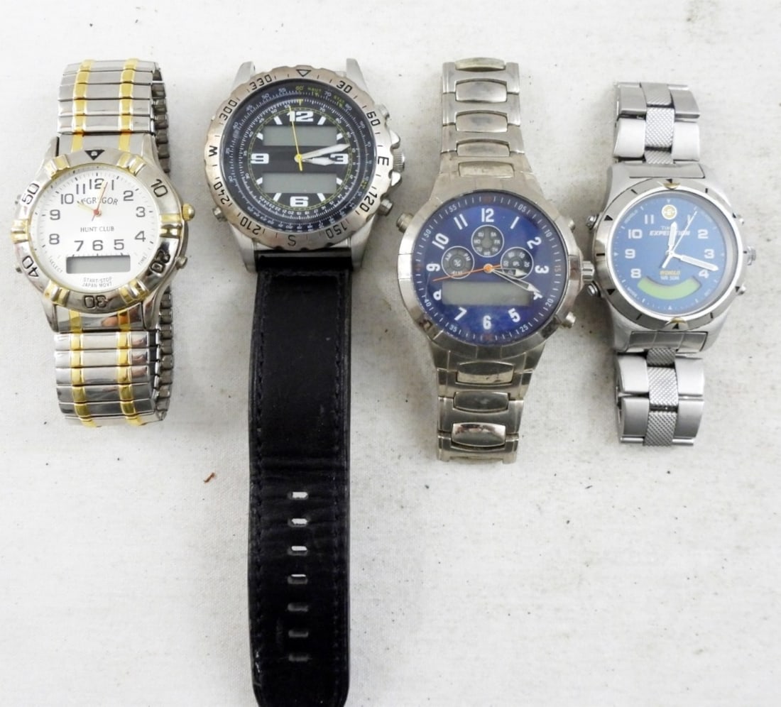 (4) MEN'S DIGITAL WATCH LOT (1 of 2)
