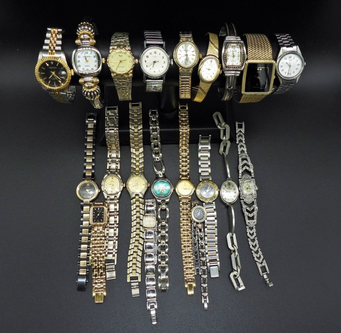 20 LADIES GOLD / SILVER TONE WATCHES (1 of 5)