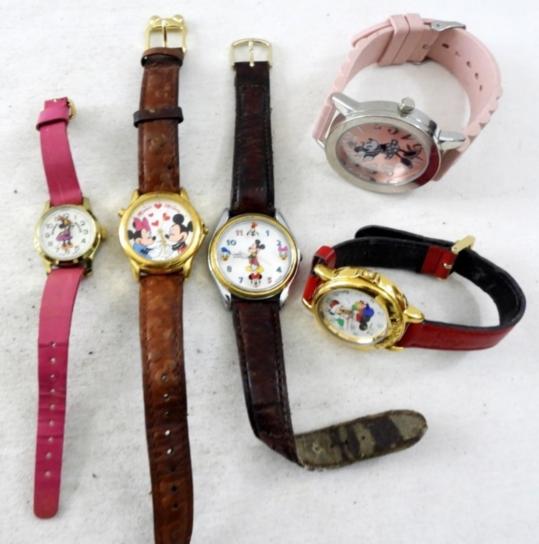 5 MICKEY AND MINNIE MOUSE WATCHES (1 of 3)