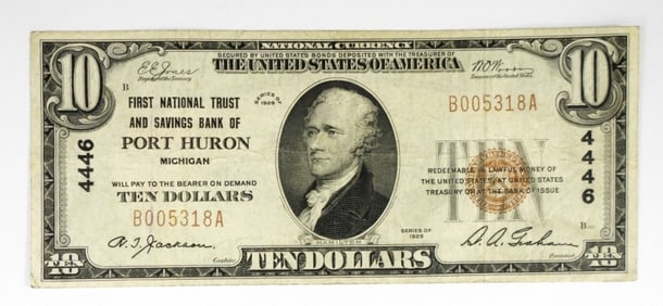 1929 $10 NATIONAL NOTE CHARTER 4446