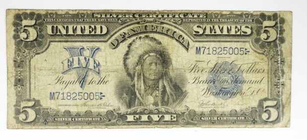 1899 $5 CHIEF SILVER CERTIFICATE