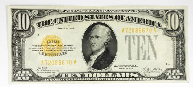 1928 $10 GOLD CERTIFICATE