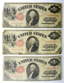 (3) 1917 LOW GRADE LEGAL TENDER LARGE NOTE