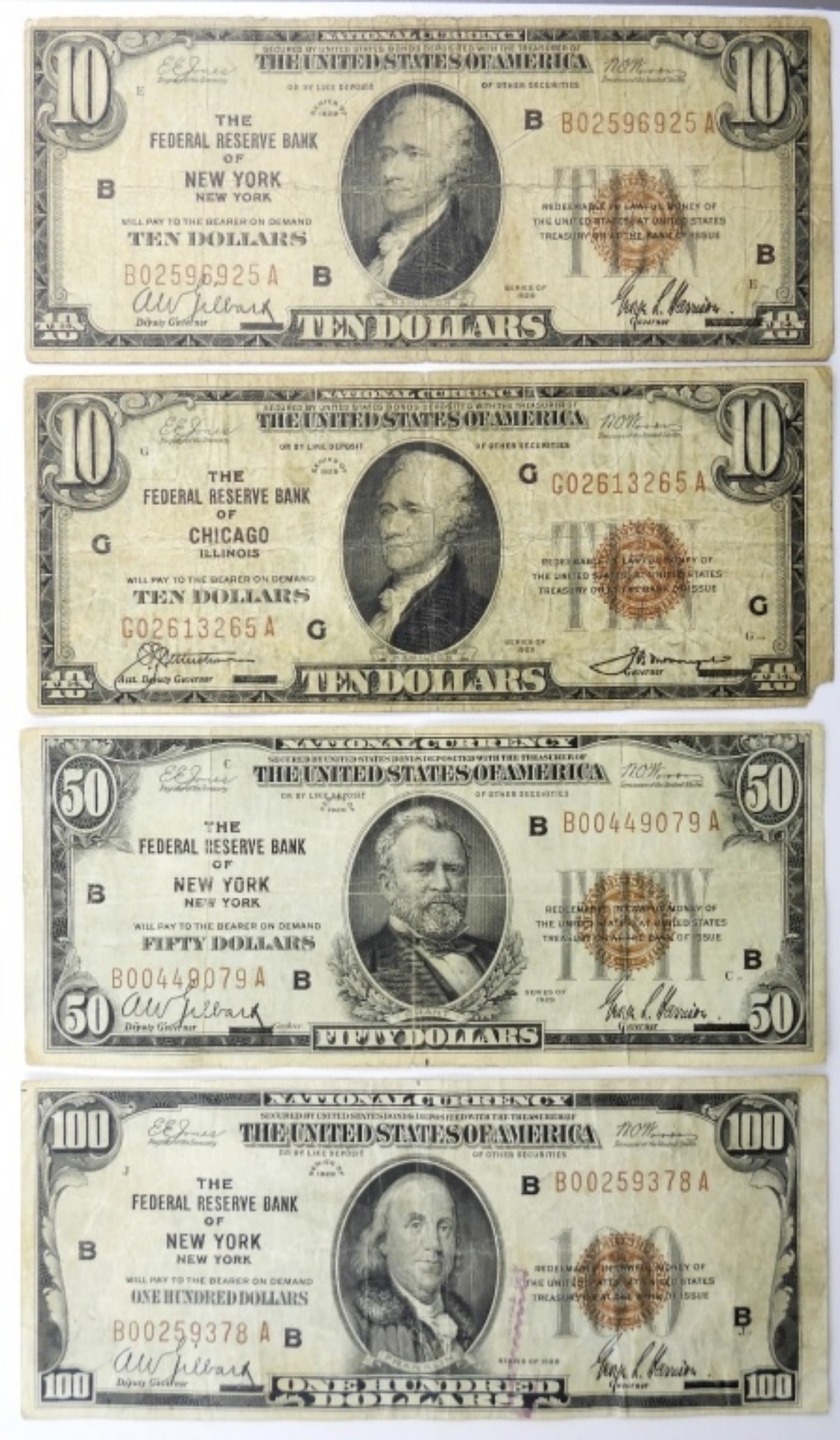 1929 $170 FACE VALUE OLD U.S. CURRENCY (1 of 2)