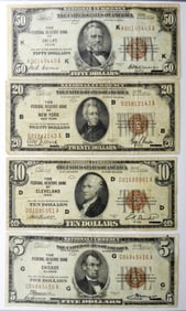 1929 $85 FACE VALUE BANK NOTES