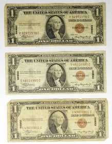 (3) 1935 $1 HAWAII SILVER CERTIFICATE