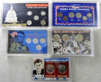 (5) U.S. COIN TRIBUTE SETS, JFK 2019 P&D