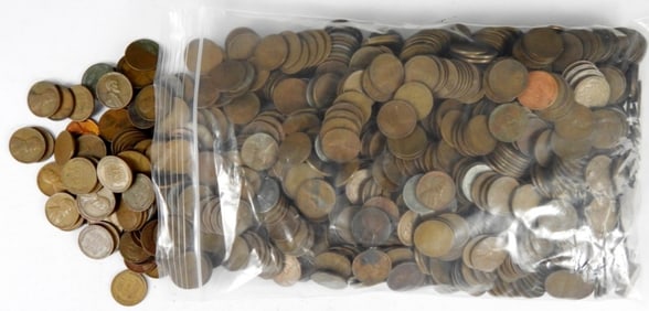 1000 MIXED DATE WHEAT CENTS