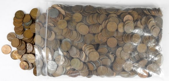 1000 MIXED DATE WHEAT CENTS