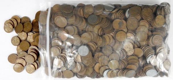 1000 MIXED DATE WHEAT CENTS