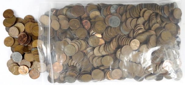 1000 MIXED DATE WHEAT CENTS