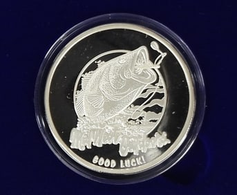 LARGEMOUTH BASS 1oz .999 SILVER ROUND