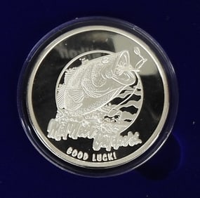 LARGEMOUTH BASS 1oz .999 SILVER ROUND